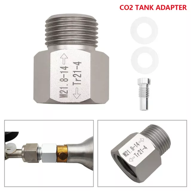 T21-4 auf W21.8 Adapter Konverter Für CO2 Zylinder Für Soda SodaStream
