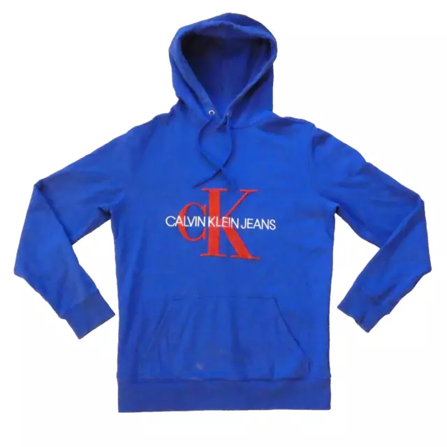 Calvin Klein Pull Sweat A Capuche Bleu Taille M Sport Occasion