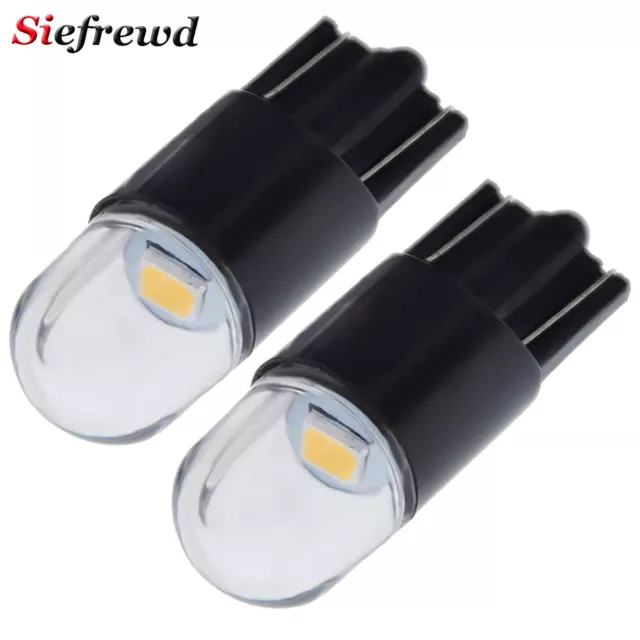 2 X LED T10 W5W 194 Warm White Car Cluster Speedometer Dome Map Side Wedge Bulbs