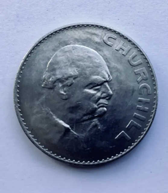 1965 Winston Churchill Coin, Commemorative Crown, Elizabeth II