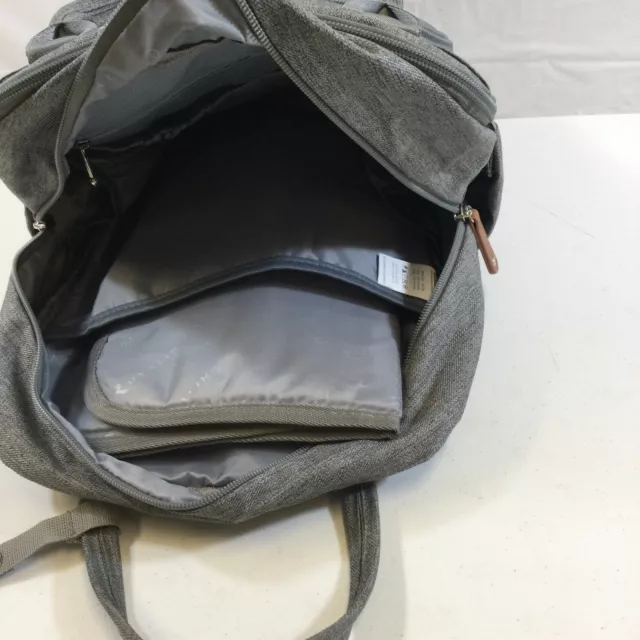 Ruvalino Gray Brown Multifunction Travel Maternity Back Pack Diaper Bag Used 3
