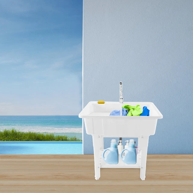 UTILITY SINK EXTRADEEP Laundry Tub with Faucet Floor Mounted Wash