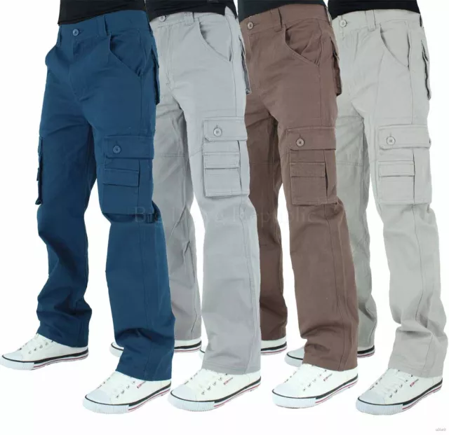883 Police Mens Cargo Trousers Combat Chinos Slim Cotton Stretch Jogger  Pants