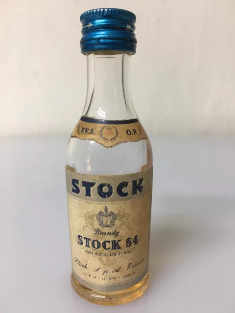 Raro Mignon Miniature Brandy Stock 84 VVSOP Trieste 3cl 40% Vol Vintage