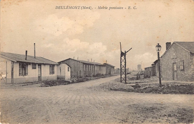 Carte Postale Ancienne Dept 59 Nord - Deulémont Mairie Provisoire
