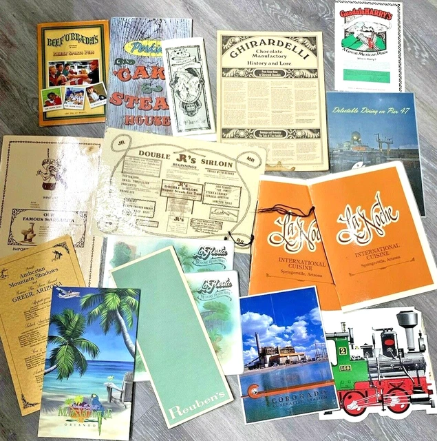 Lot Vintage Arizona California Restaurant Menus 1980’s 90's Perkins Mexican Pier
