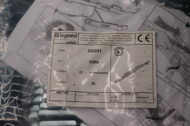 (50-Pk) Legrand Steel Fast Type Splicer 558241