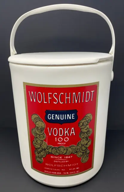 Vintage Hamilton Skotch Kooler Wolfschmidt Vodka Advertising Cooler NICE RARE