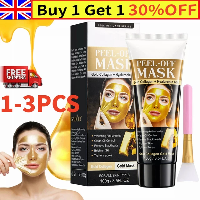 1-3 PZ MASCHERA Peel-off Lamina, Maschera Peel-off Oro Sadoer, Maschera - Foto 7