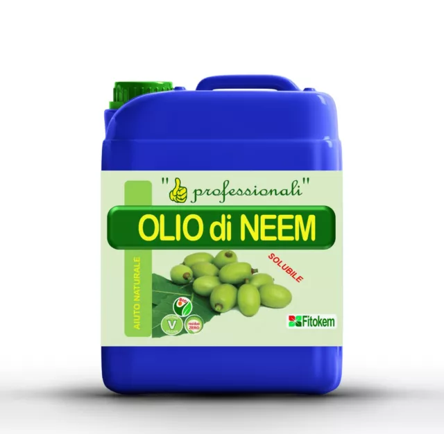 Fitokem | Olio di Neem 5L Bio | per piante contro insetti e parassiti | N5