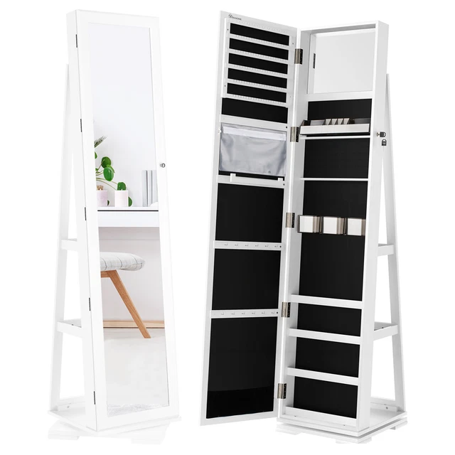 JEWELRY FULL Length Mirror Armoire Storage Organizer with