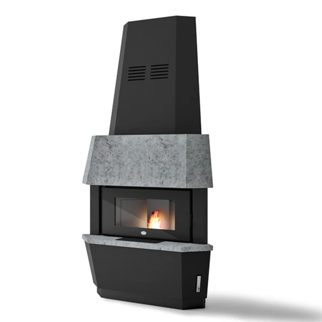 Inserto Caminetto A Pellet Eva Calor Giotto Serpentino 12 Kw
