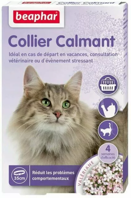 Beaphar - Collier Calmant, Anti-stress pour Chat à La Valériane