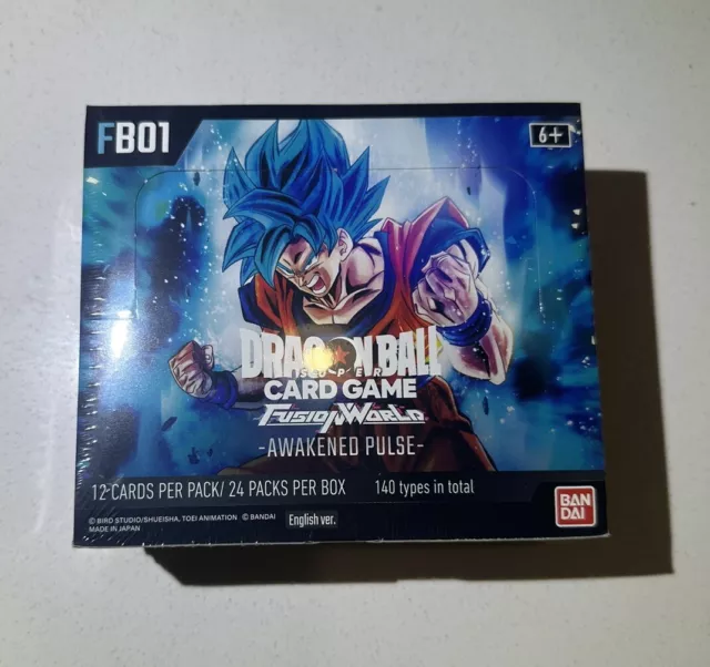 Dragon Ball Card Game Fusion World  Awakened Pulse FB01 Booster Box SEALED