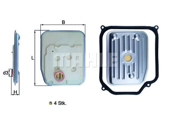 Knecht Mahle Filtro Olio Cambio Automatico Con Guarnizione Adatto Per Audi A3