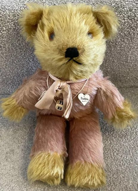 Antique Vintage Golden Mohair & Pink Teddy Bear ‘Bobbie’
