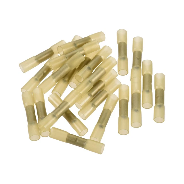 Termoretraibile Filo Connettori Crimpare Connettori Giallo per 12-10AWG 25pz