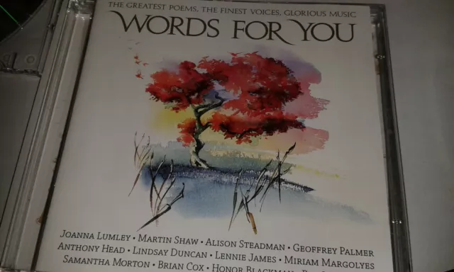 WORDS FOR YOU CD POETRY with JOANNA LUMLEY BRIAN COX BEN WHISHAW MARTIN SHAW