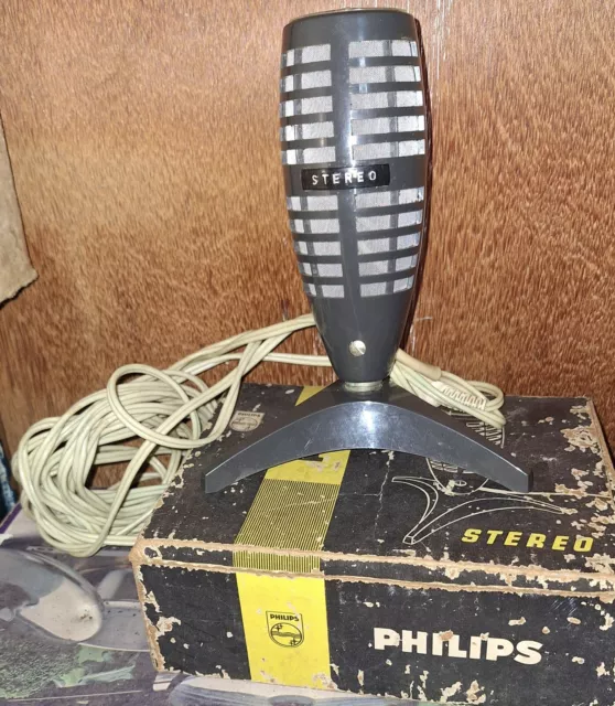 VINTAGE PHILIPS STEREO Rocket Microphone EL3784/00 made In Holland $64. ...