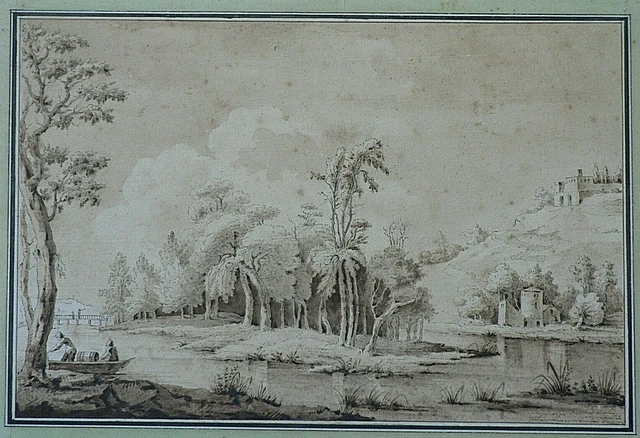 Dessin à L'encre Du XVIIIe Siècle - Johann Samuel Lymann "Adoration" Original