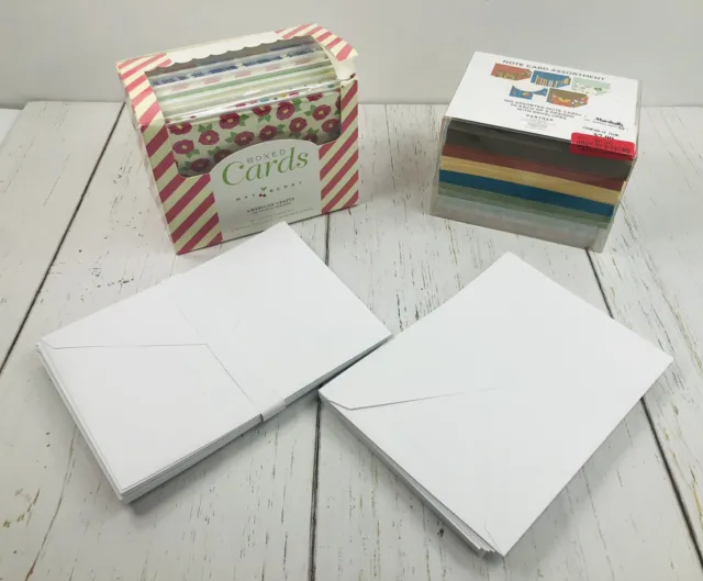 Lot of Assorted Stationary Notes Cards and Envelopes Mixed Open Boxes Incomplete
