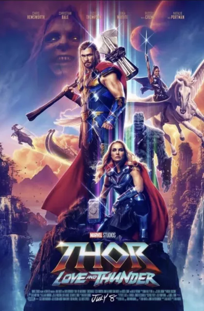THOR LOVE AND THUNDER 27x40 Double Sided DS Movie Poster MINT Marvel FINAL
