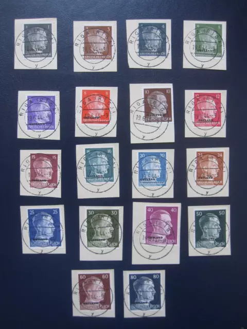 DB; 2. WK ; Ostland ;Mi. 1-18 ,Tagesstempel Riga ,19.6.1944