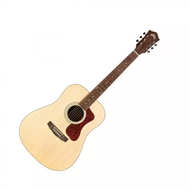Guild D-240E Solid Spruce Top Electro-Acoustic Guitar in Natural Satin