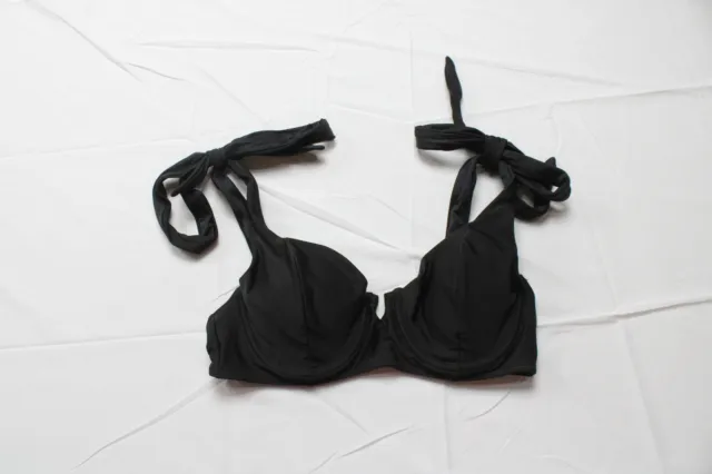 Old Navy Tie-Shoulder Underwire Bikini Swim Top SO3 Black Jack Medium NWT