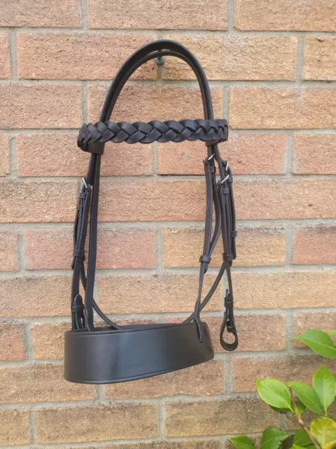 SJH Equestrian Leather  Ohio HUNTER BRIDLE Wide Flat Noseband FREE Postage