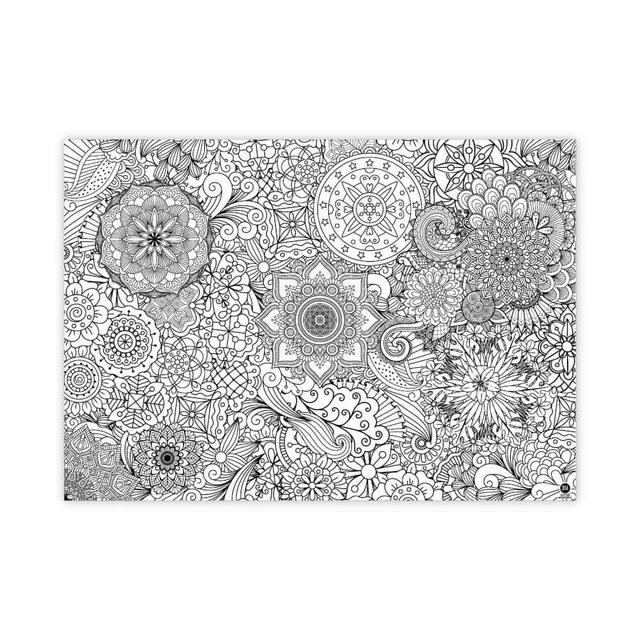 JEKA - MAL MICH BUNT - Ausmal-Tischdecke aus Papier, Motiv Mandala 2