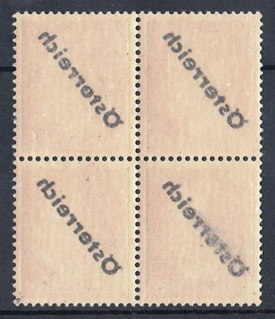 ÖSTERREICH MiNr. 660 "I. Wiener", 4er-Block mit Maschinenabklatsch, **postfrisch