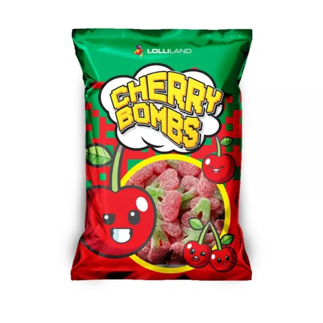 Lolliland Sour Cherry Bombs Bulk 1kg Bag