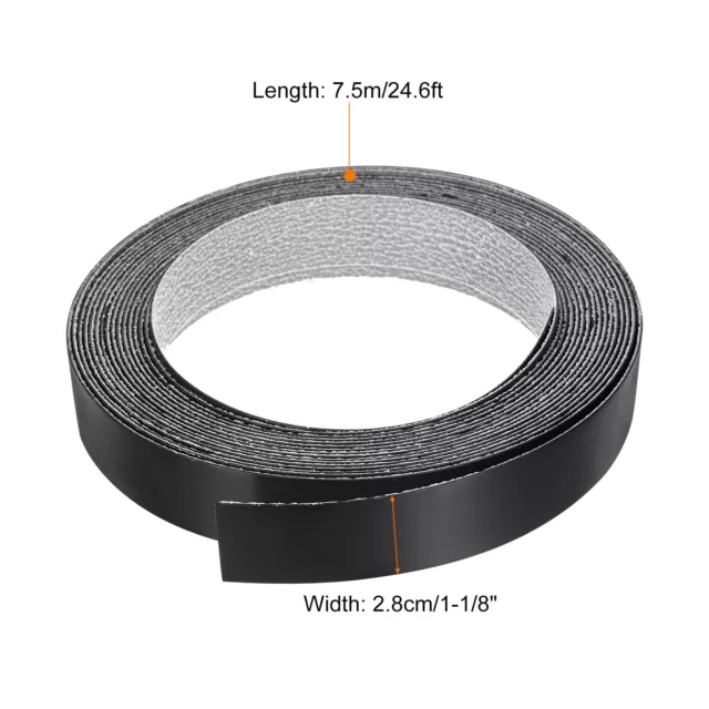 Edge Banding, 1-1/8 Inch x 24.6ft Pre-Glued Veneer Edging for Furniture Black 2