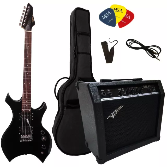 E-Gitarre-XE-600, im Set, mit Verstärker GW25, Tasche, Band,3xPik, Kabel, MSA!n