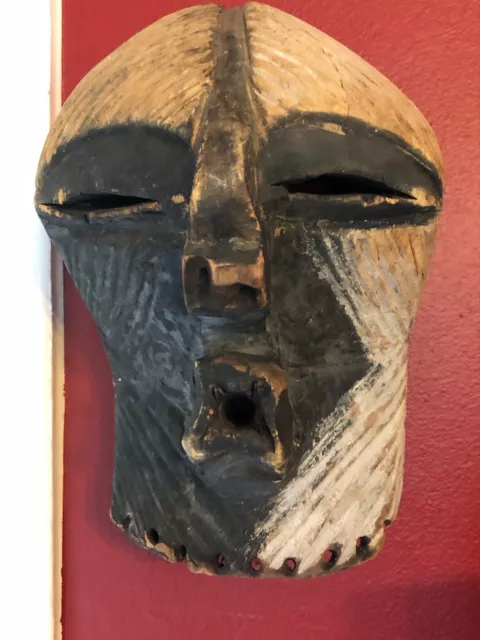 Antique African Kifwebe Songye Luba Female Wooden Mask - 9.5” x  6”