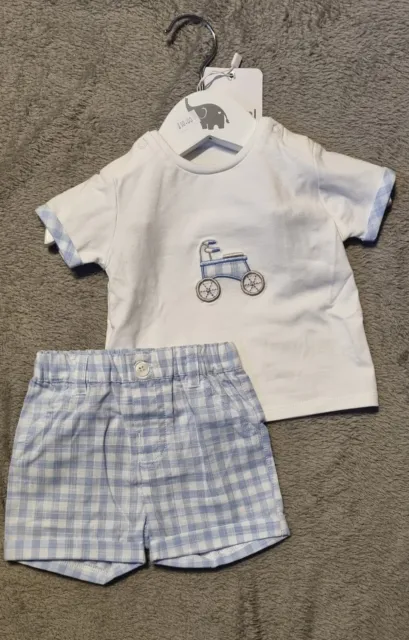 Baby Boy Bike Short T Shirt Set Blue