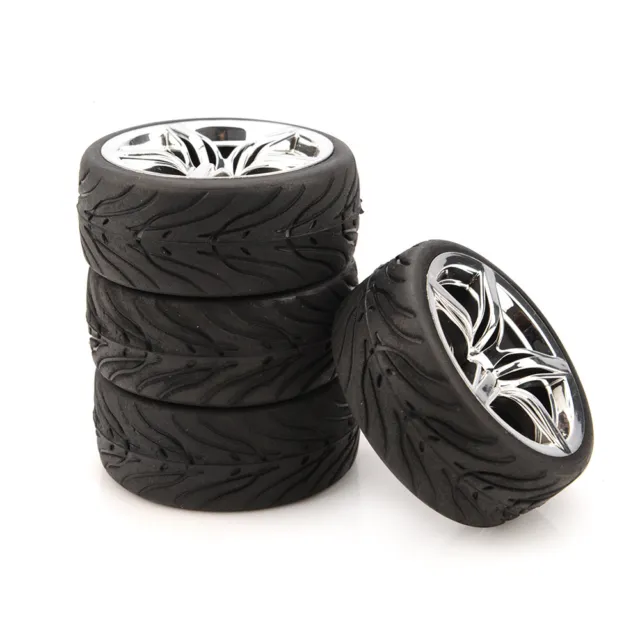 1/10 Onroad Rc Car Wheels Rubber Tires for Traxxas 4tec Hpi Rs4 Kyosho Fazer