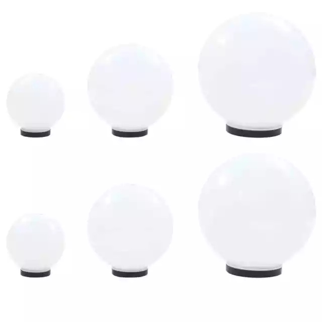 3/6x Lampe Boule à LED PMMA Sphérique Eclairage Lumière Jardin Patio 2