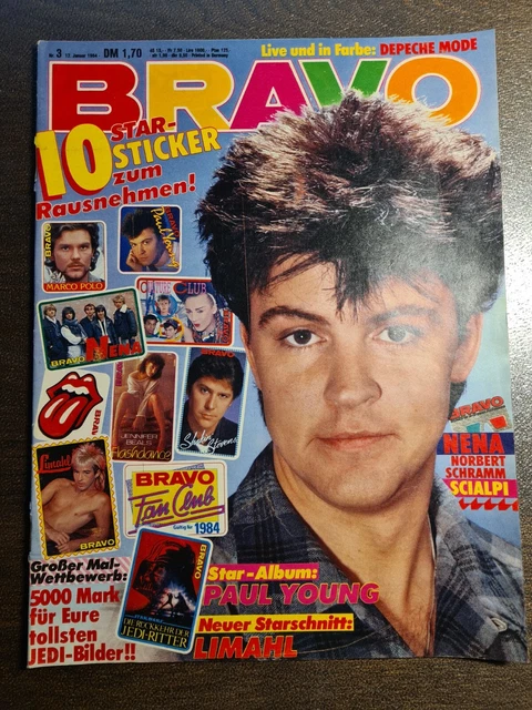 BRAVO 03/1984 Heft Komplett - Paul Young, Depeche Mode, Nena, Shakin' Stevens -