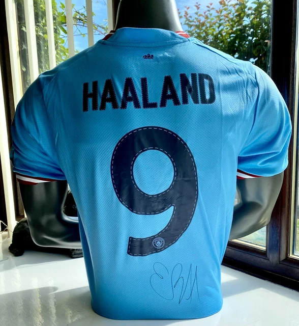 AUTOGRAPH ERLING HAALAND FOTO HAND SIGNED NORWAY 9 SHIRT MANCHESTER