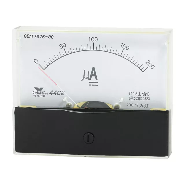 Einbau Messinstrument Messgerät Analog Amperemeter Meter Panel Gauge 0-200uA DC