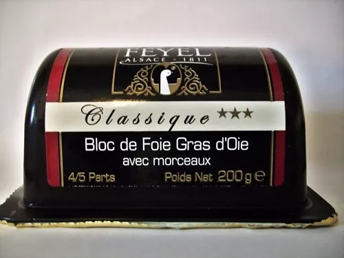 Foie Gras d´OIE Gänseleber Bloc Feyel 200g original aus Frankreich !