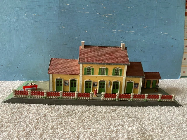 Maquette Gare De Neuvy – André Porte HO N°122C – Bâtiment Ferroviaire Époque 3 – Vintage