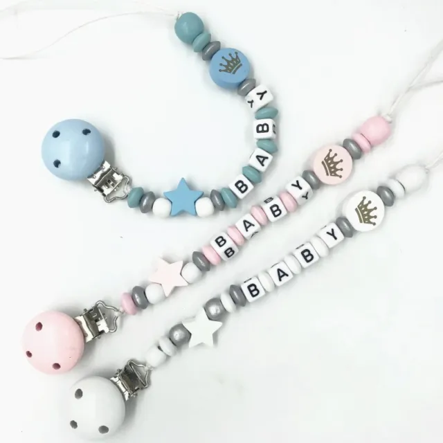 Baby Star Pacifier Chain dummy Holder Clip Baby Feeding Teether Pacifiers Clip