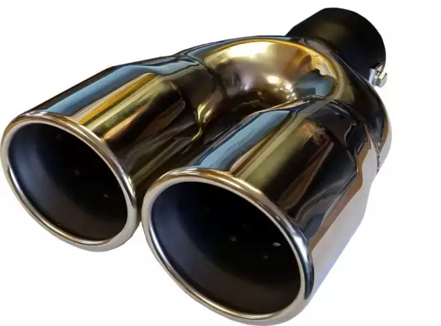 For Jaguar Xf 6.35''/170Mm Twin Exhaust Tip Pipe Piece Stainless Steel Clip On