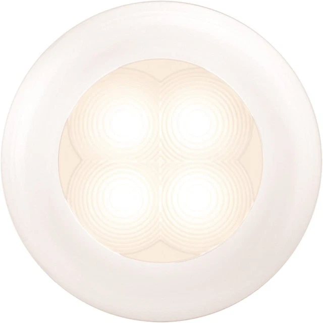 Luz de cortesía LED de línea delgada blanca de 24 V CC de la serie 0501, borde de plástico blanco