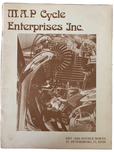 Vtg 1976 M.A.P. Cycle Enterprises Inc Triumph Motorcycle Performance Price Guide