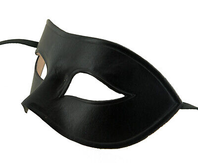 Mask Leather Genuine Black Colombine - Carnival from Venice 1223 2
