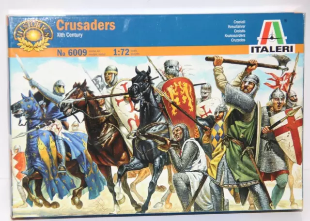ITALERI USATO 1:72 SOLDATINI CROCIATI CRUSADERS XIth CENTURY 34 FIGURE ART 6009